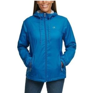 Calvin Klein Ladies' Fleece Lined Windbreaker Hooded Rain Jacket